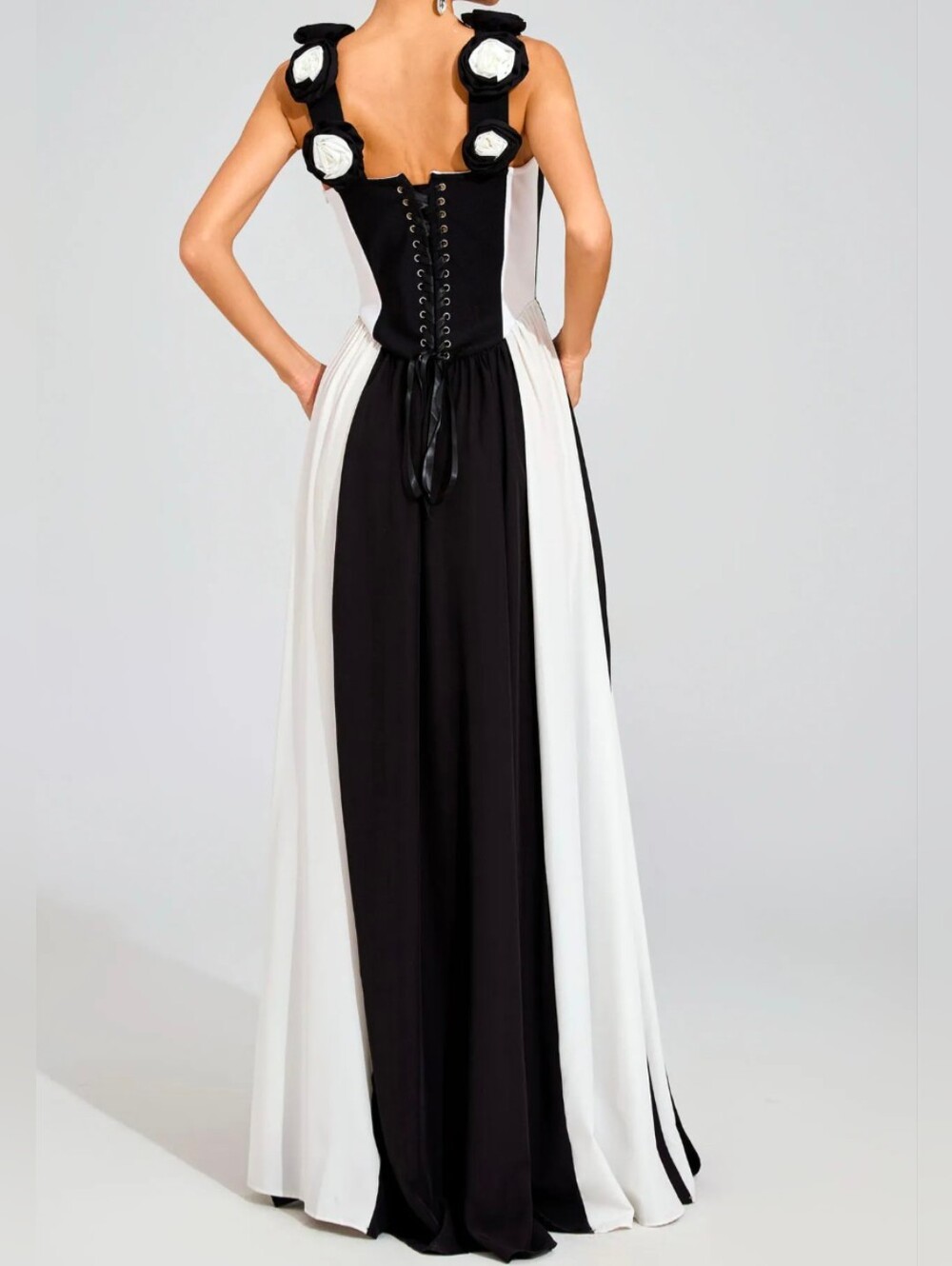 Bella Barnett Omega Sleeveless V-Neck Flowers Bandage Maxi Dress Size Medium NWT - Picture 7 of 15